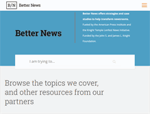 Tablet Screenshot of betternews.org